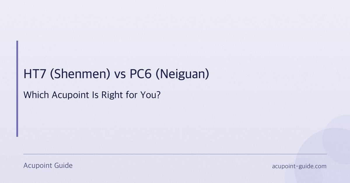HT7 (Shenmen) vs PC6 (Neiguan) — Which Acupoint Is Right for You?