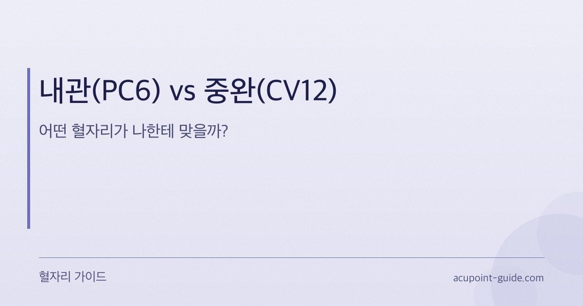 نيغوان (PC6) مقابل جونغوان (CV12) — أيّ نقطة إبر ضغط تناسبني؟