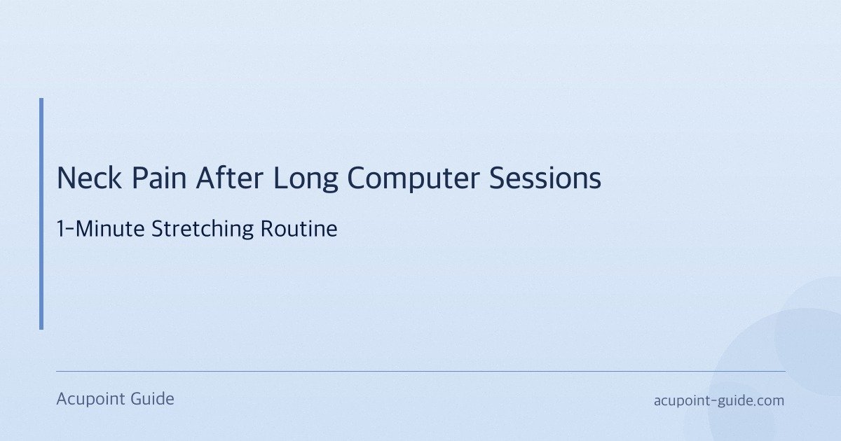 Neck Pain After Long Computer Sessions — 1-Minute Stretching Routine