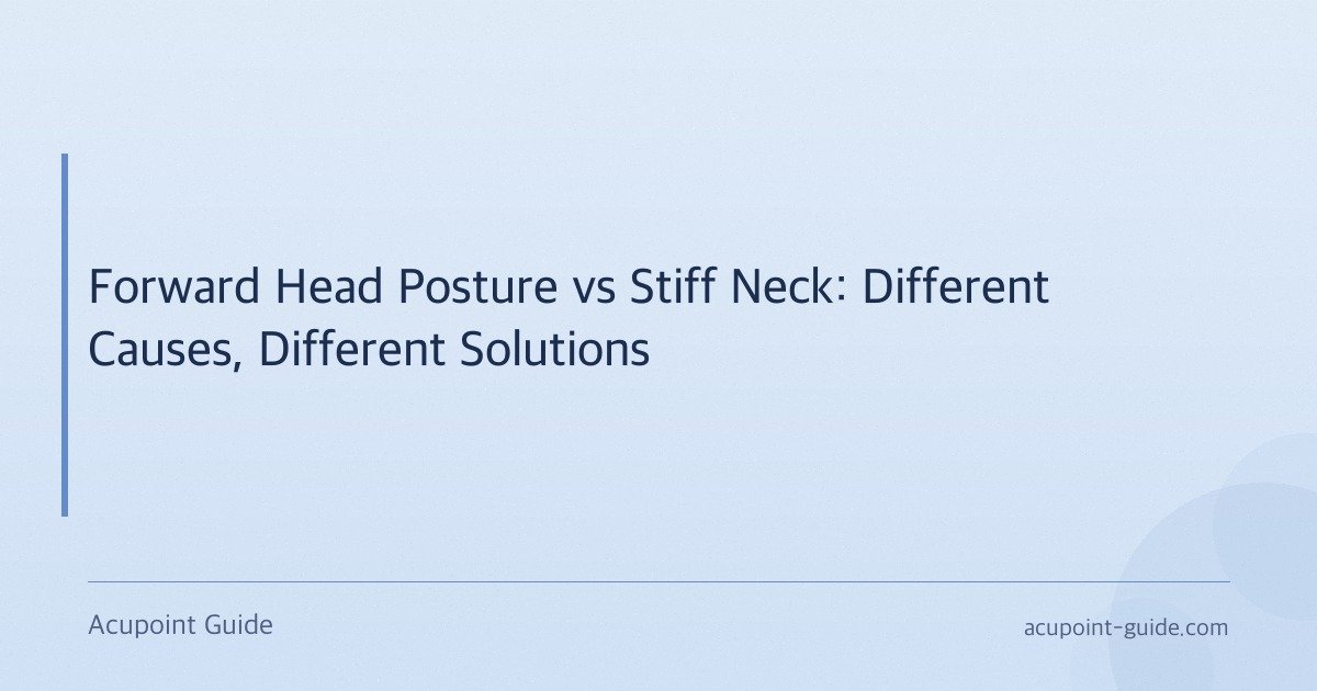 Forward Head Posture vs Stiff Neck: Different Causes, Different Solutions